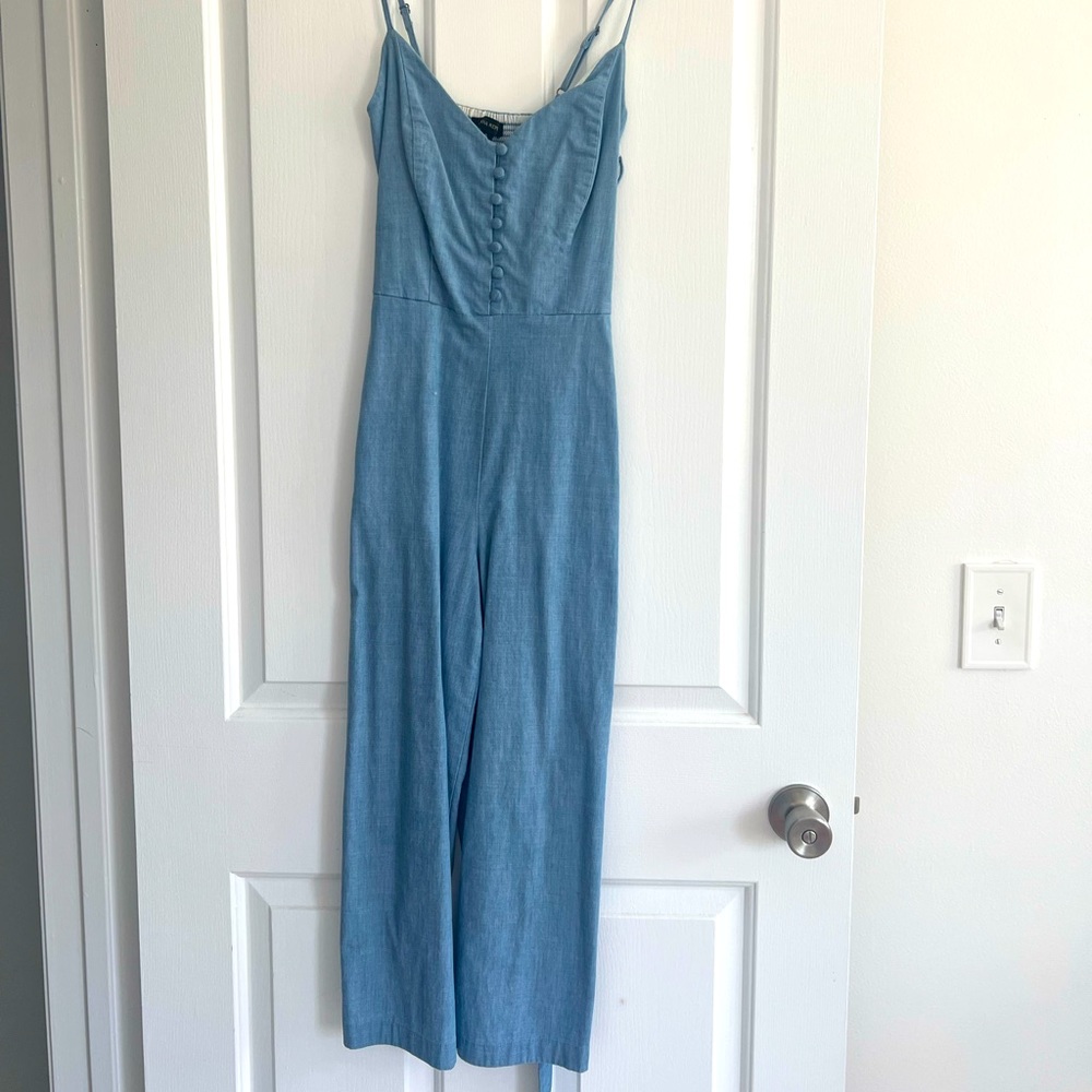Blue linen/Chambray Banana Republic Jumpsuit